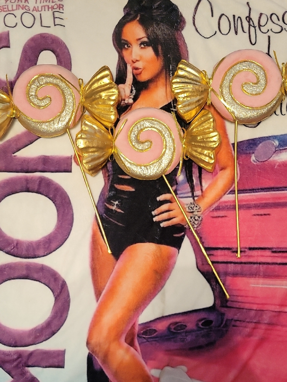 Pink And Gold Lollipop Decor